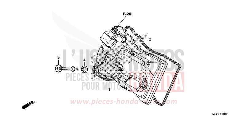 COUVERCLE DE CULASSE de NC700S DCT PEARL SUNBEAM WHITE (NHA66) 2013